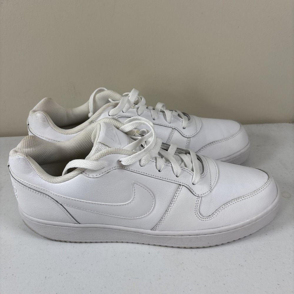 Nike Ebernon Low‎ Athletic Lifestyle Shoes Triple White AQ1775-100 Men's Size 12